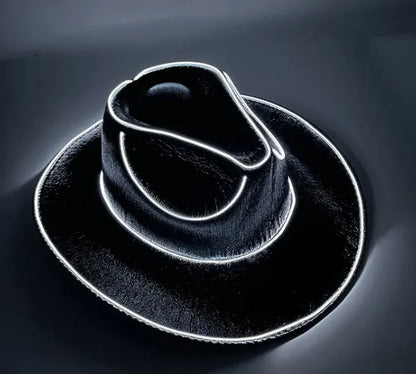 Halloween Festival Party LED Wireless Fluorescent Colorful Cowboy Flashing Hat