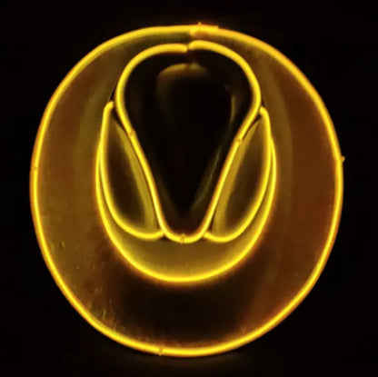 Halloween Festival Party LED Wireless Fluorescent Colorful Cowboy Flashing Hat