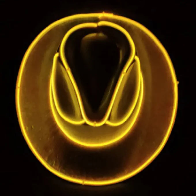 Halloween Festival Party LED Wireless Fluorescent Colorful Cowboy Flashing Hat