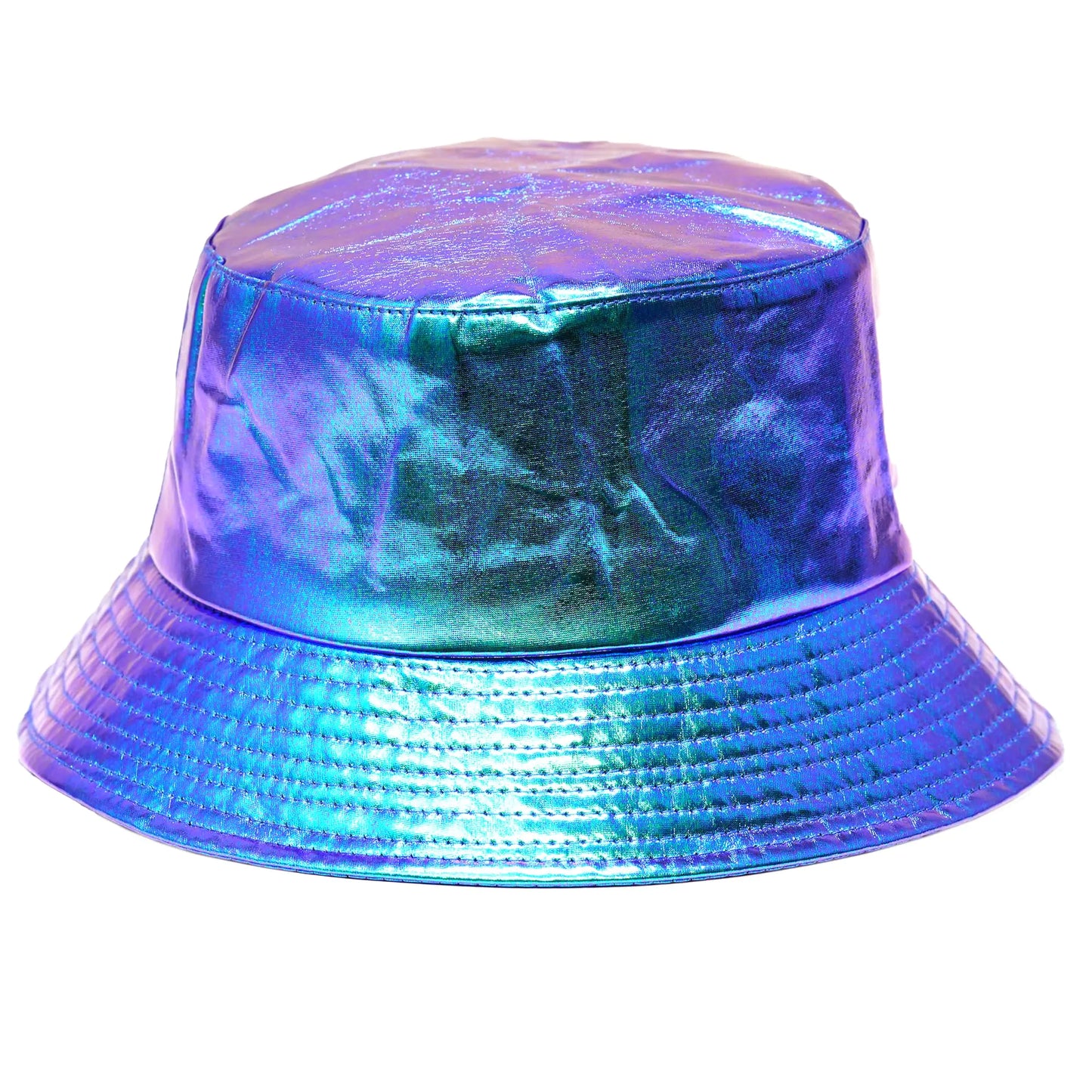 Metallic Purple Bucket Hat for Women & Men - Rave Bucket Hats -Festival Halloween Hats - Adjustable Comfortable and 50+ SPF Protection Rave Accessories for Adults Teens and Kids