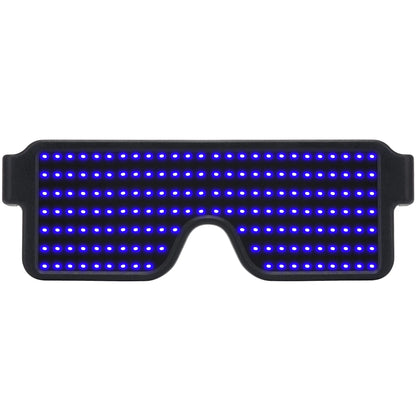 WOWSUN LED Glasses Light Up Dynamic Party Favor Glasses Festival Christmas USB Rechargeable LED Rave Glowing Flashing Glasses