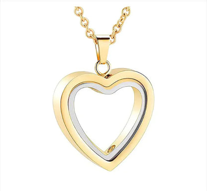 Peach Heart Multi-Color Memorial Locket
