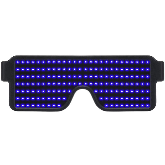 WOWSUN LED Glasses Light Up Dynamic Party Favor Glasses Festival Christmas USB Rechargeable LED Rave Glowing Flashing Glasses